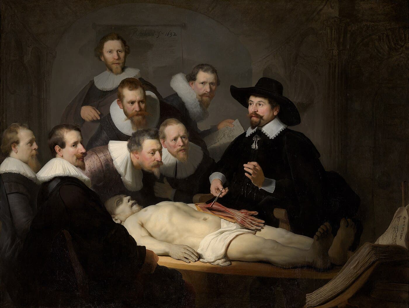 The Anatomy Lesson of Dr. Nicolaes Tulp by Rembrandt, 1632